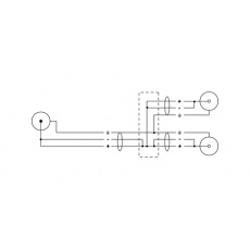 Cordial CFY 0,3 CEE przewód typu Y 1x cinch / 2x żeński cinch  30 cm złocone wtyki Neutrik