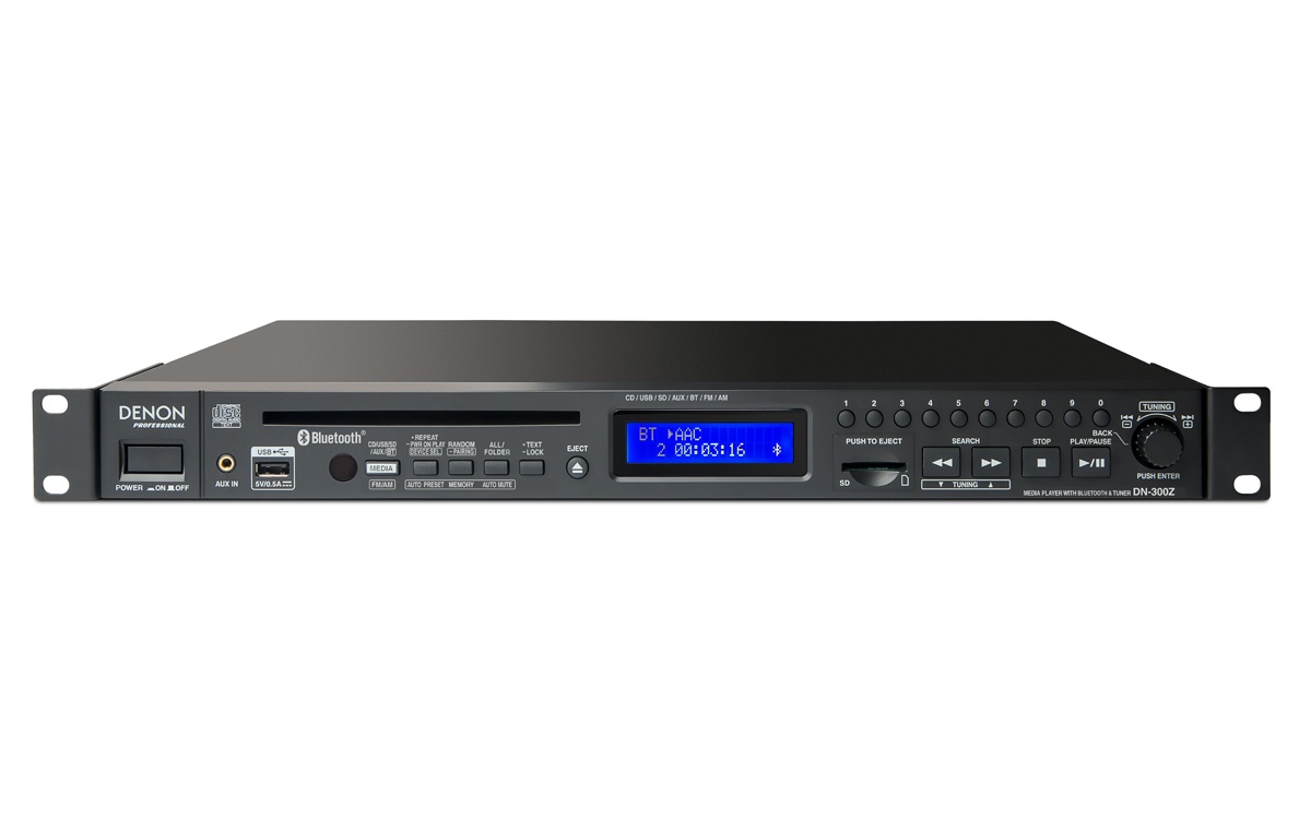 Denon DN-300ZB  profesjonalny odtwarzacz CD/USB/Bluetooth/ z tunerem AM-FM , wejścia RCA, XLR