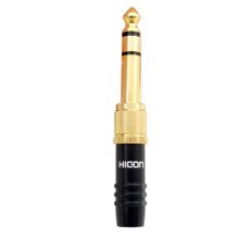 HICON HI-J3563S męski wtyk mini Jack 3,5 mm TRS z nakręcanym adapterem na 6,35 mm