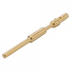 HICON HI-LKPIN-M18G   Męska szpilka do wtyków wielopinowych 100-150 pin , zaciskana , złocony kontakt , przewód 0,6 mm 