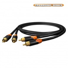Hicon Hie-C2C2-0075  kabel Cinch- Cinch (RCA-RCA) , stereo , top klasa , miedz beztlenowa 4 klasa , wtyki Hicon złocone , długość 75 cm