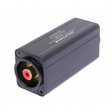 Neutrik NA2F-D2B-TX  Miniaturowy adapter do balansowania transformatora, 3-pinowe żeńskie XLR - gniazdo RCA / phono, kodowane na czerwono